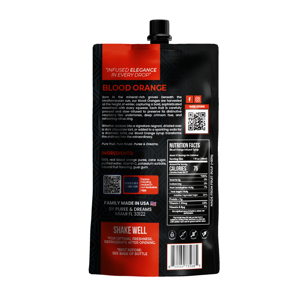 Blood Orange Puree Infused Syrup – Crimson Citrus Luxury