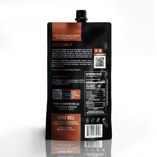 Coconut pureé Infused Syrup – Tropical Velvet Texture