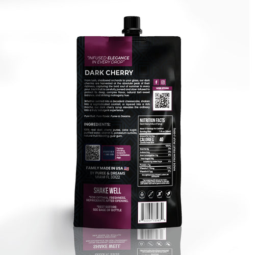 Dark Cherry Puree Infused Syrup – Rich & Exquisite Flavor