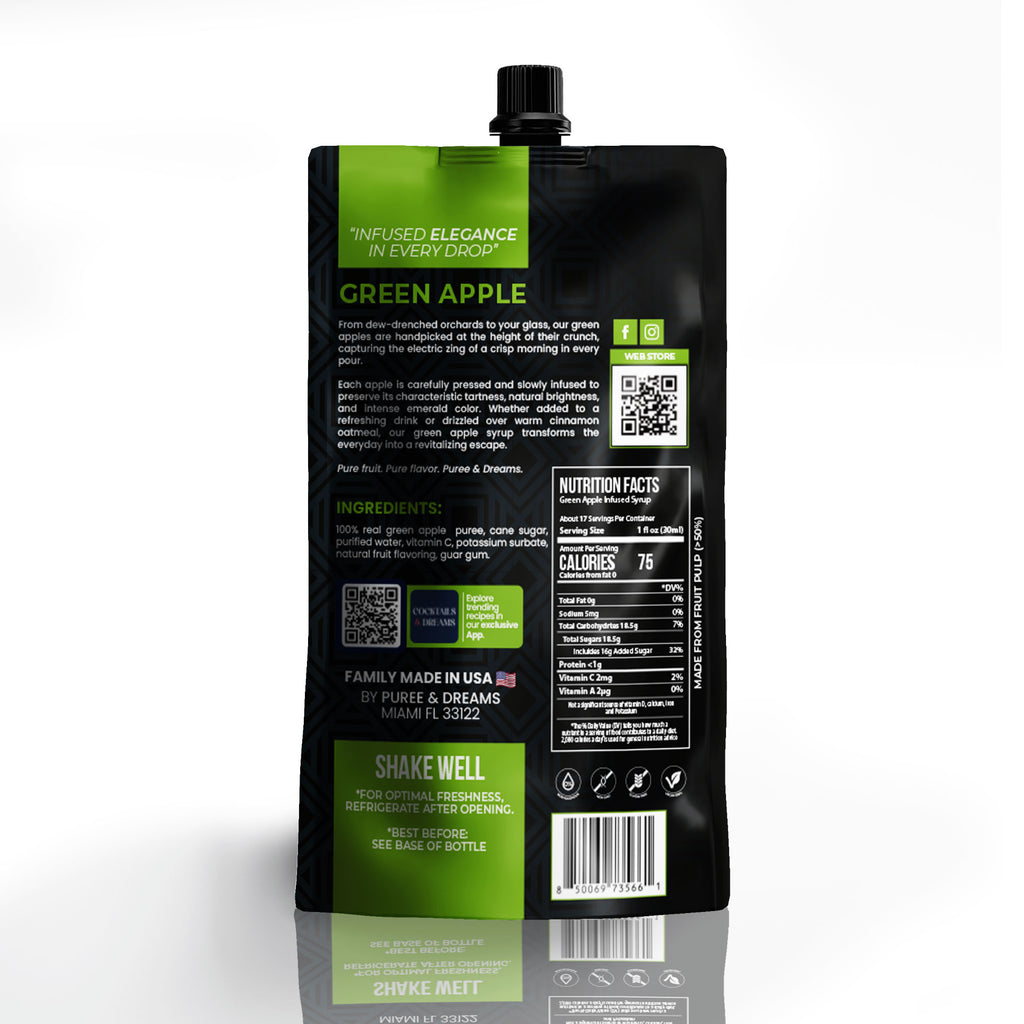 Green Apple Puree Infused Syrup – Crisp Citrus Balance