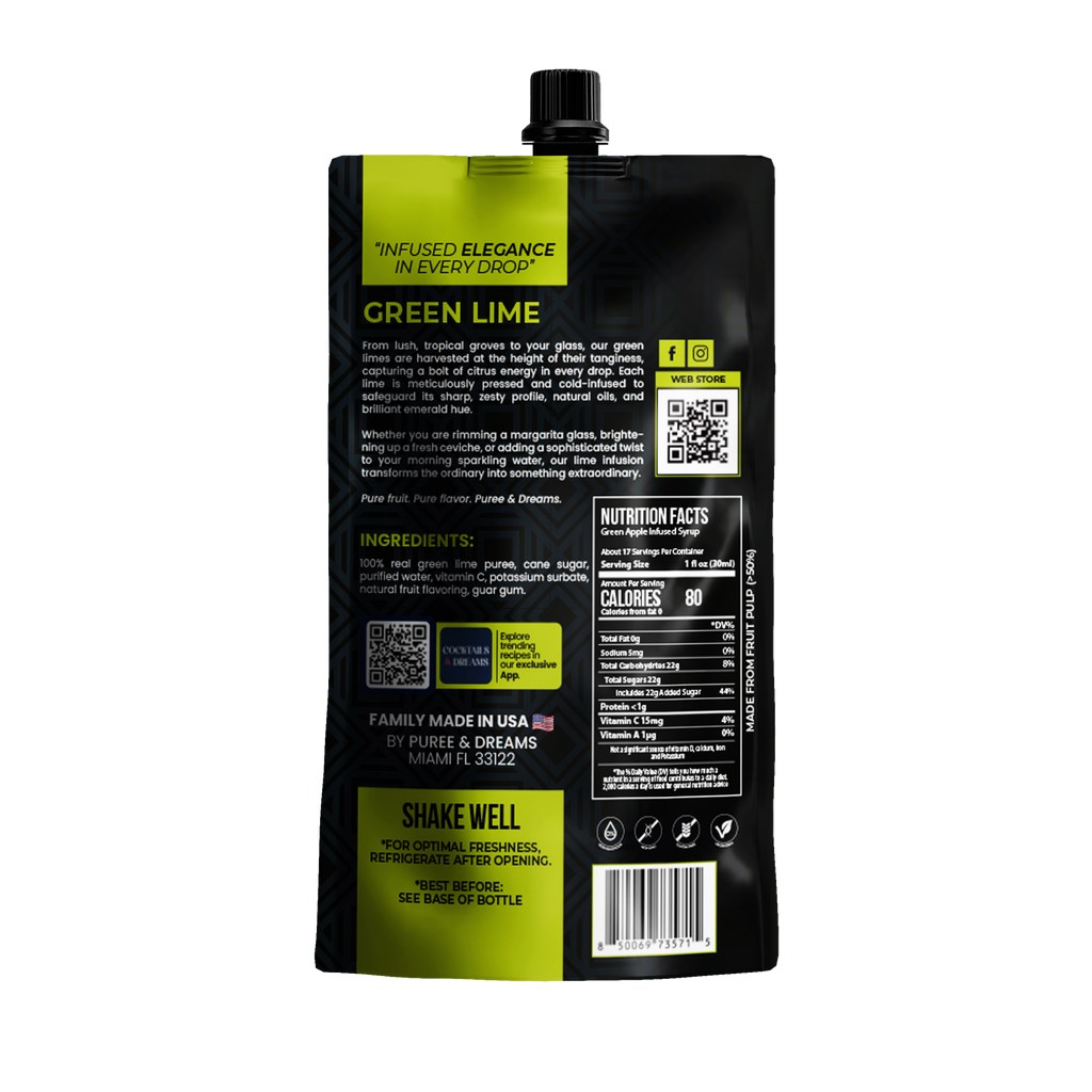 Green Lime Puree Infused Syrup – Essential Bar Base