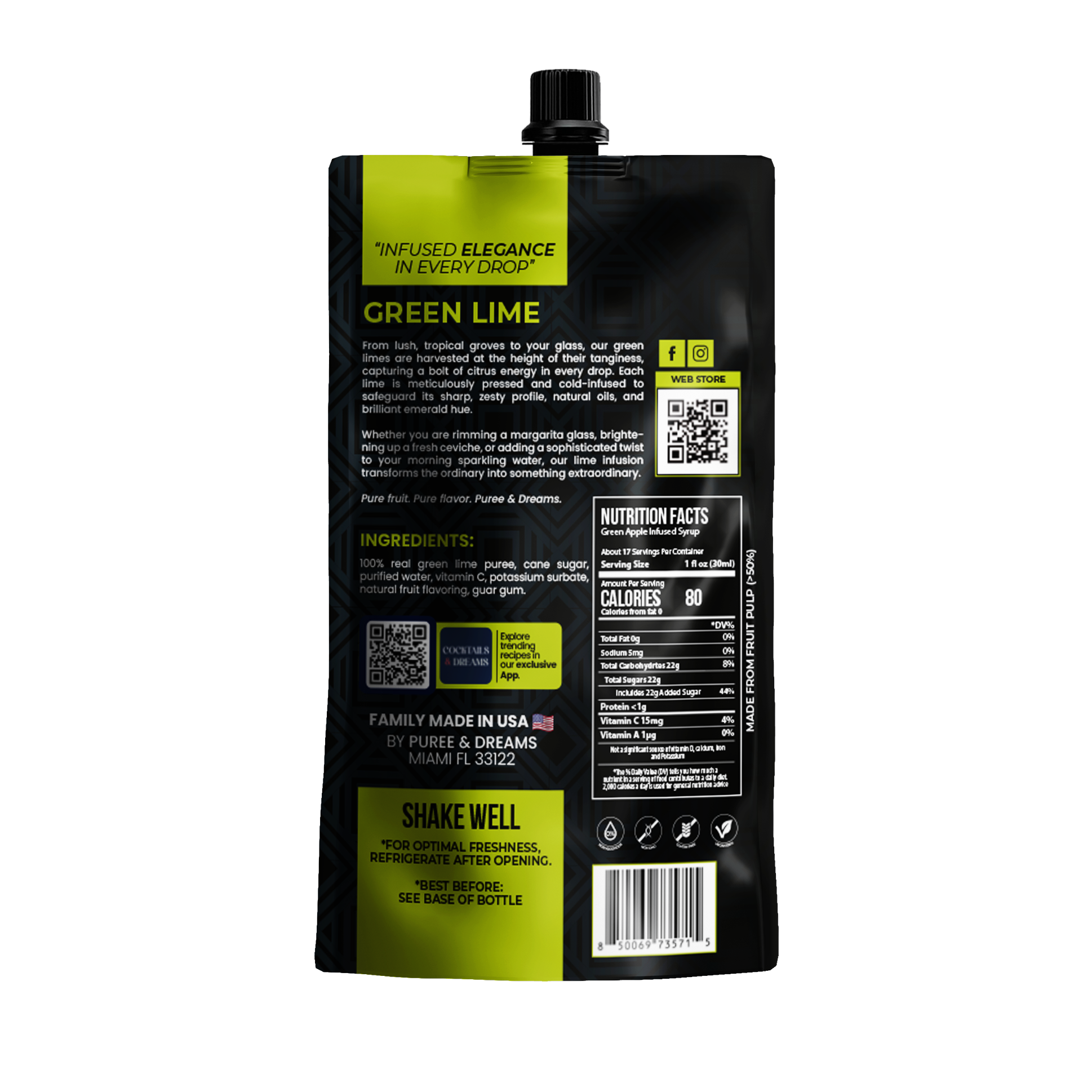 Green Lime Puree Infused Syrup – Essential Bar Base