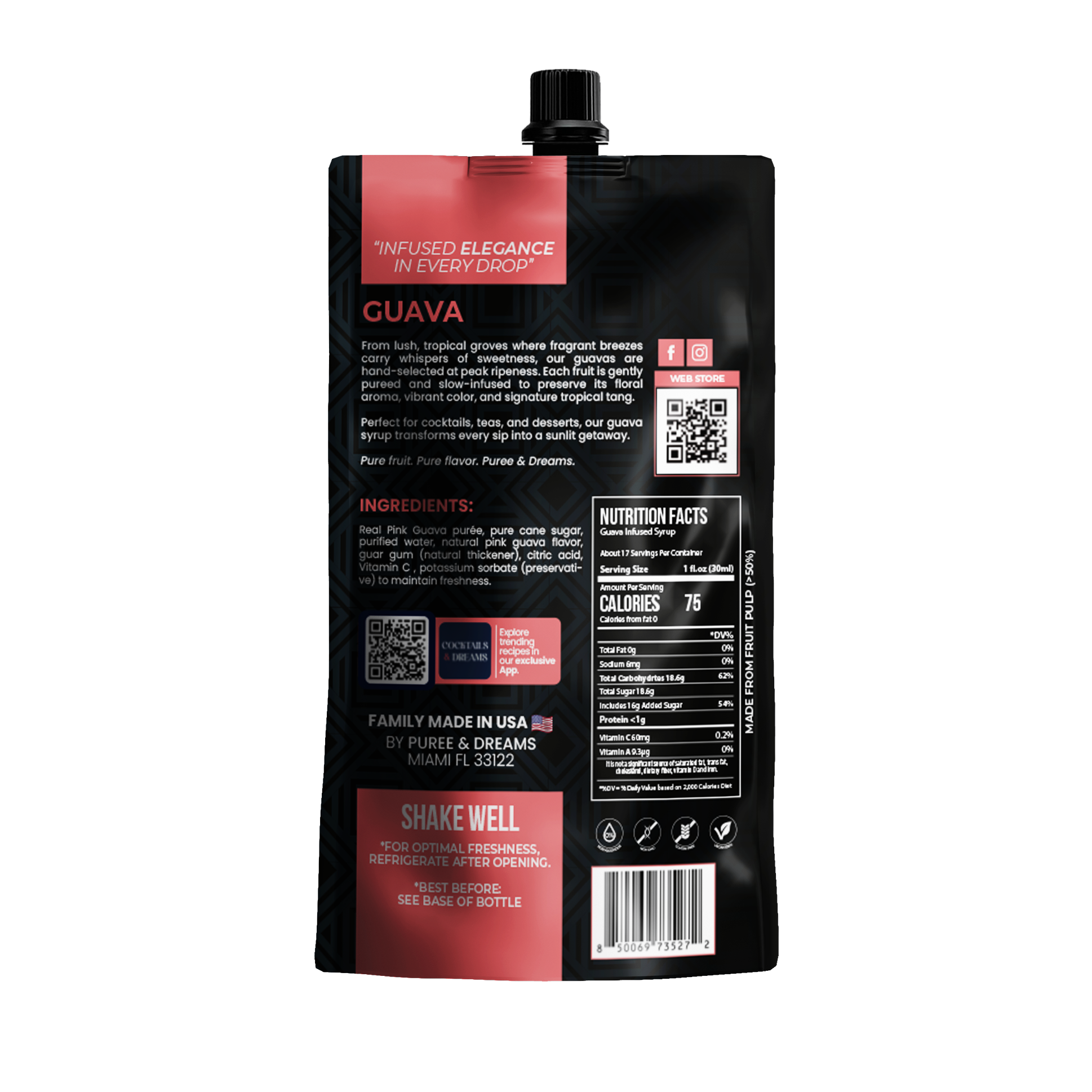 Guava Infused Premium Syrup – Vibrant & Sweet Tropical Flavor