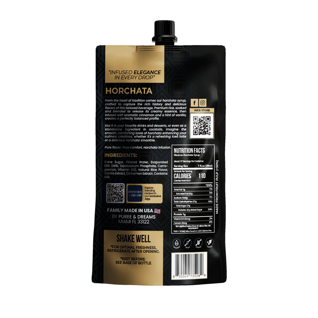 Horchata Premium Infused Syrup for Mixology
