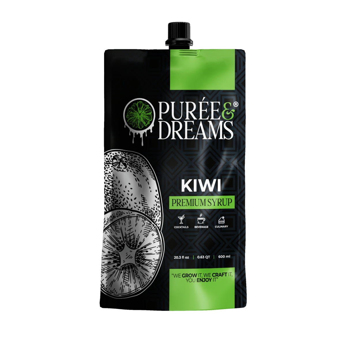 Kiwi Infused Syrup – Bright & Tangy Tropical Accent – Puree and Dreams