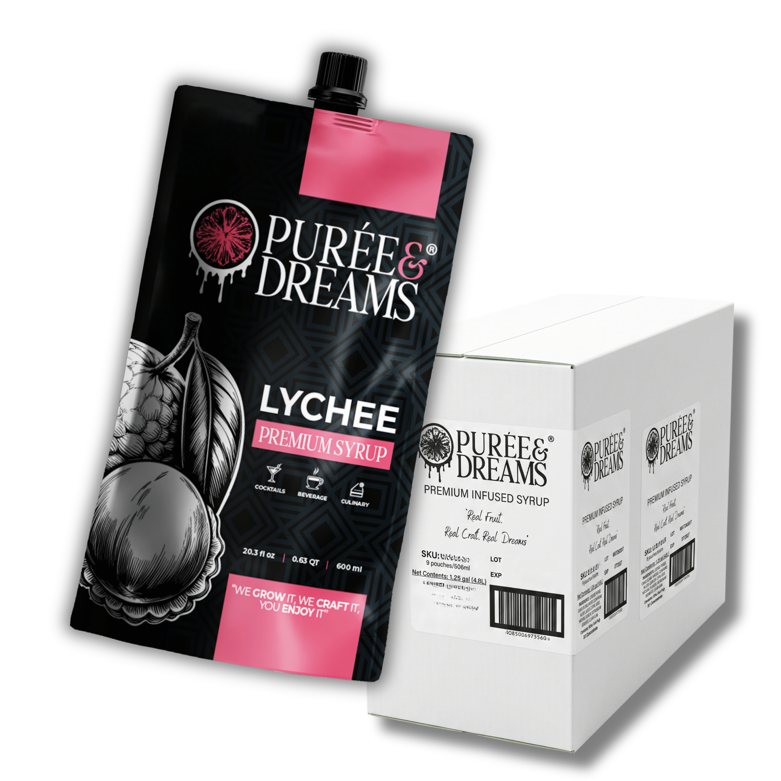 Exotic Lychee Fruit Infused Syrup Pack of 8 – Floral Aroma