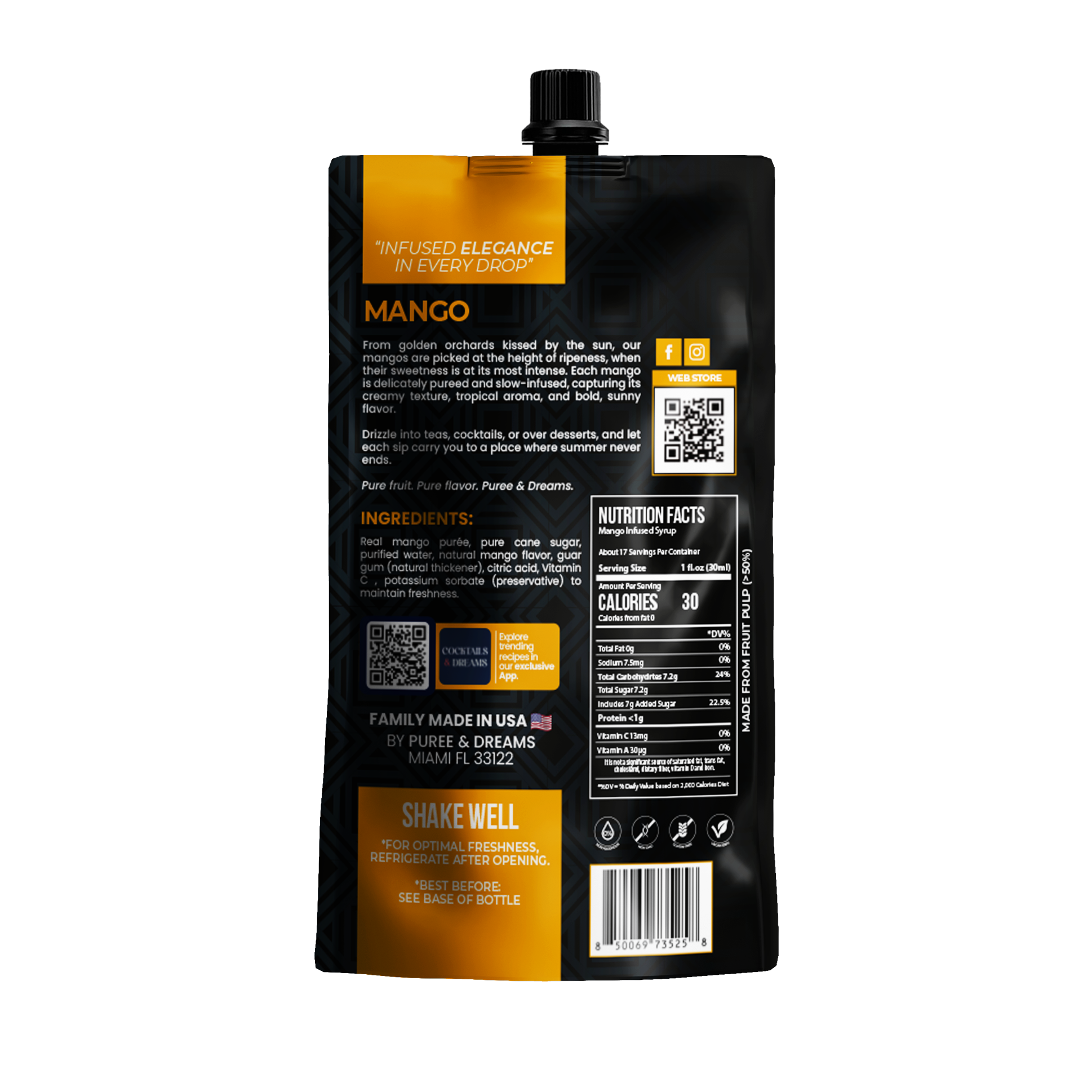Mango Infused Premium Syrup – Sweet & Sun-Ripened Taste