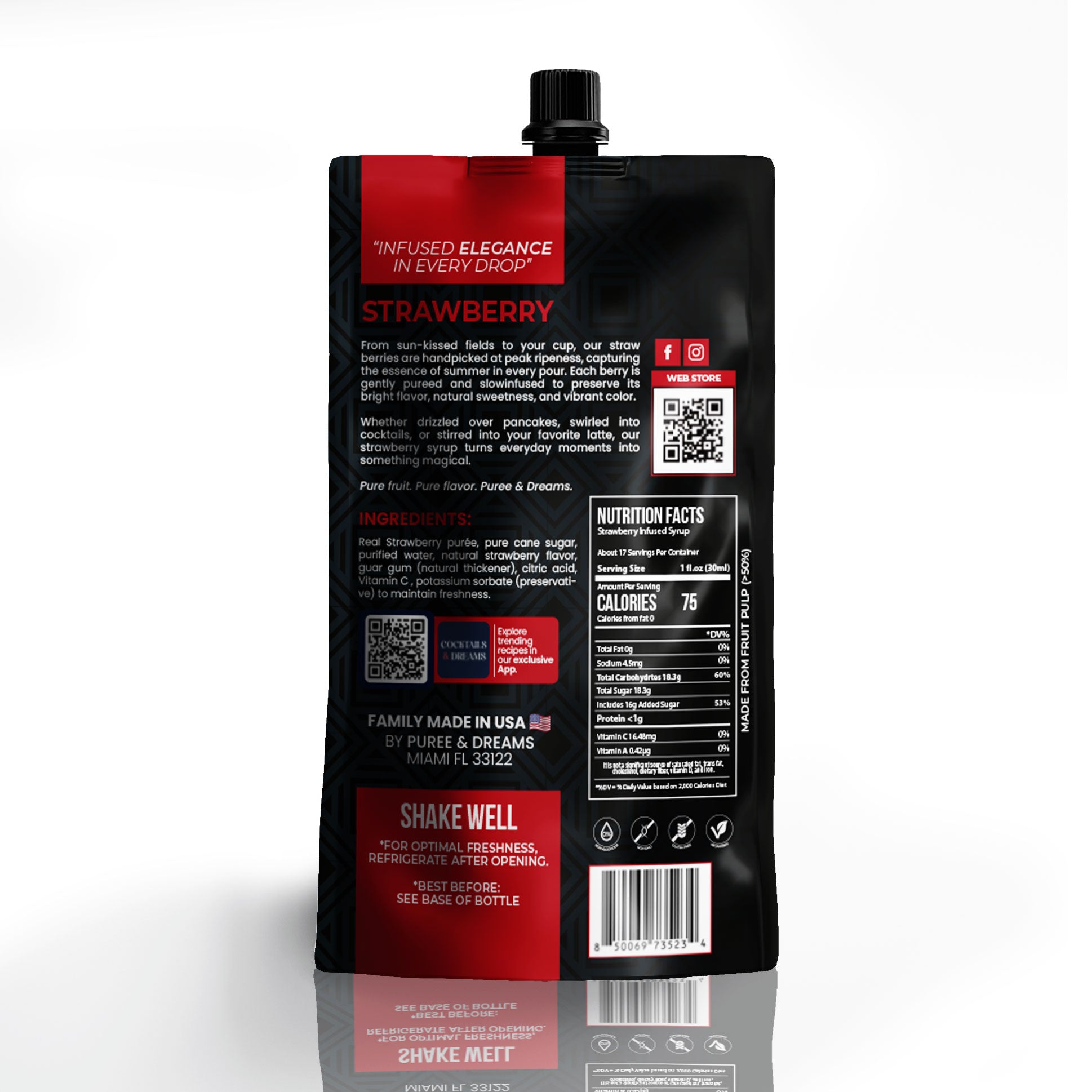 Strawberry Puree Infused Syrup – Classic & Lush Berry Profile