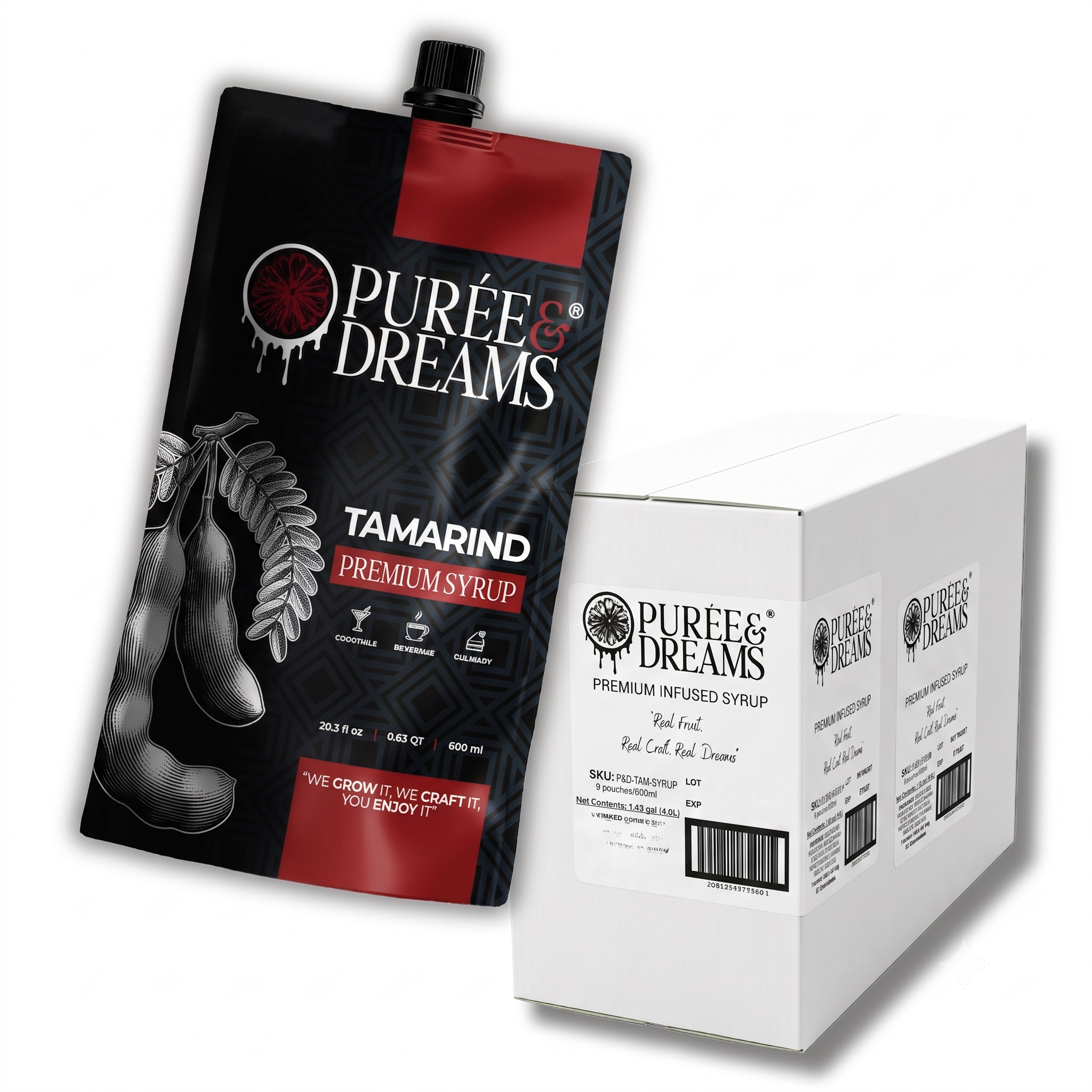 Tamarind Puree Infused Syrup Pack of 8 – Zesty & Earthy