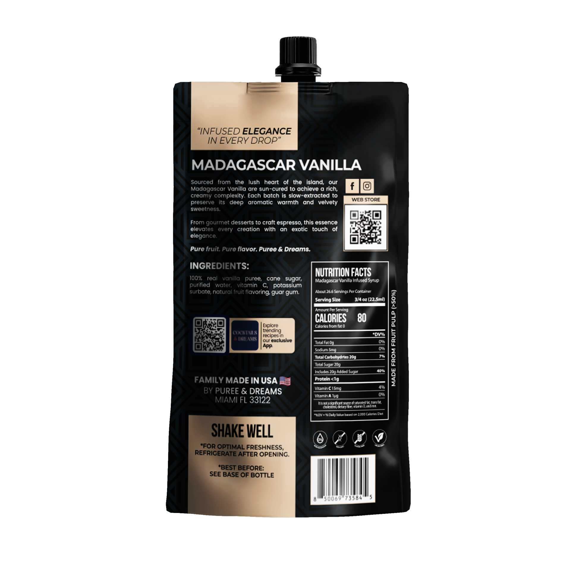 Madagascar Vanilla Infused Syrup – Luxurious & Creamy Gourmet Classic